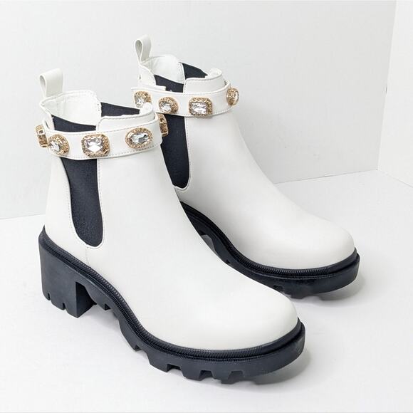 Steve Madden Shoes - Steve Madden Amulet Chelsea Boots, White, Women's 8.5